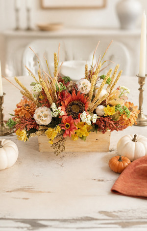 Fall  Chic Centeroiece Permanent Arrangement