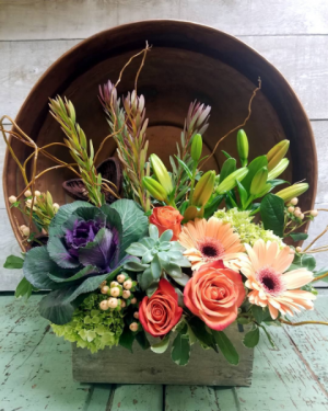 Fall Cottage Flower Arrangement