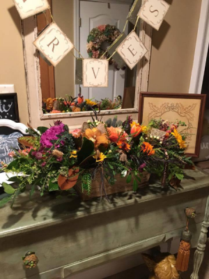 fall crate Thanksgiving Fall centerpiece 