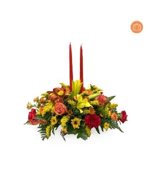 FALL DELIGHT CENTERPIECE fresh arrangement