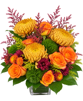 Fall delight vase arrangement