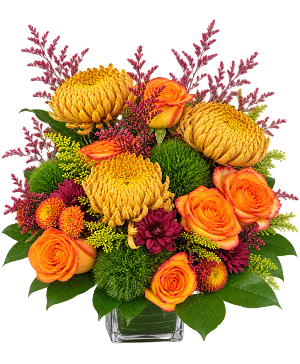 Fall delight vase arrangement
