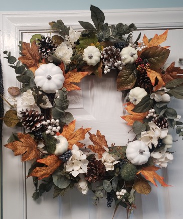 CHANGING SEASON DESIGNER WREATH ARTIFICIAL in Hampstead, NC | Surf City Florist