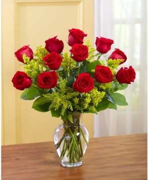 fall dozen roses Floral Design