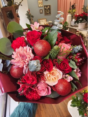 Holiday Edition Wrapped Bouquet in Frederick, MD | Maryland Florals