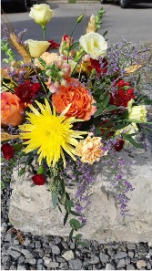 Fall Elegance Centerpiece Arrangement Pedestal Vase Arrangement