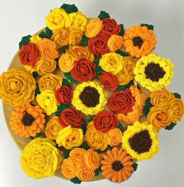 Fall Flower Cupcakes Fresh from the Bakery in Jamestown, NC | Blossoms Florist & Bakery