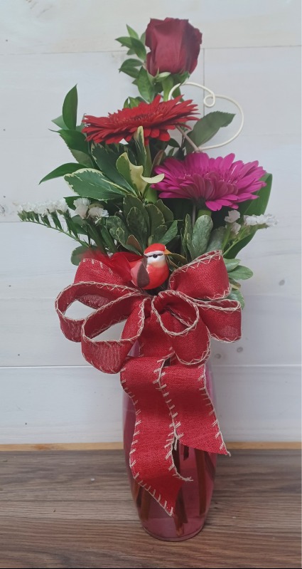 Gerberas and Rose 