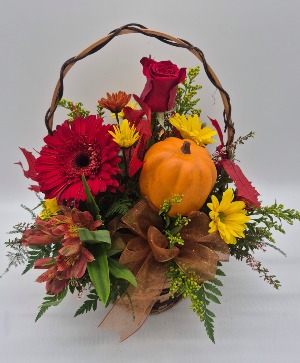 Fall Harvest Basket  Floral Bouquet