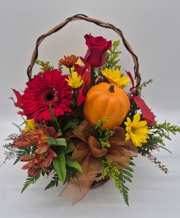 Fall Harvest Basket  Floral Bouquet in Presque Isle, ME | COOK FLORIST, INC.