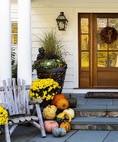Seasonal Porch Planters & Designs   Custom Fall Planters, Pumpkins & Porch Décor for Oakville, Burlington & the GTA
