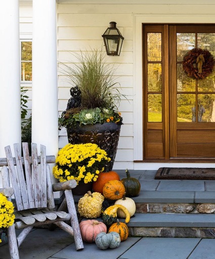 Seasonal Porch Planters & Designs   Custom Fall Planters, Pumpkins & Porch Décor for Oakville, Burlington & the GTA