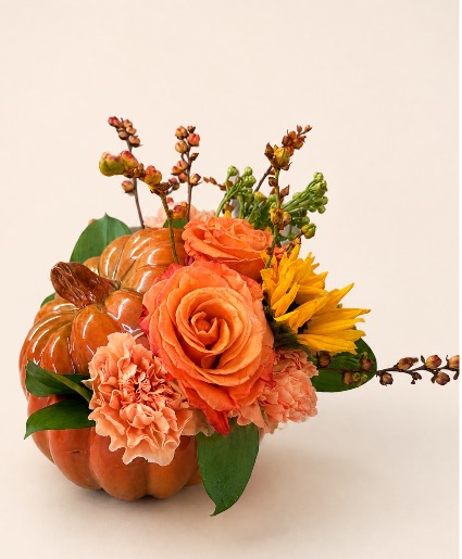Fall Pumkin Orange ceramic pumpkin