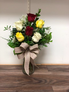 Fall rose  Vase arrangement 