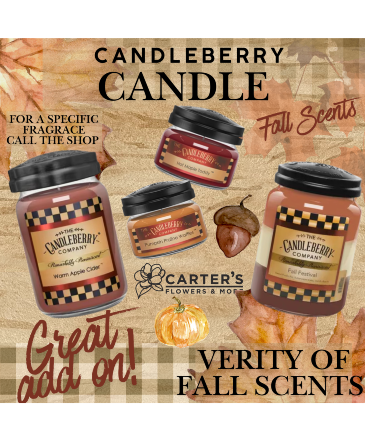 Fall Scented Candleberry Candle   in Lincoln, AR | Carter's Flowers and More
