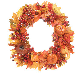 Fall Silk 24" Wreath Home Decor
