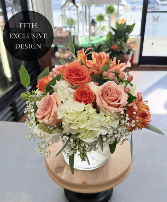 Fall Sorbet Low Floral Arrangement