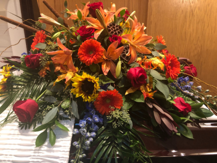 Fall Abundance Casket Spray
