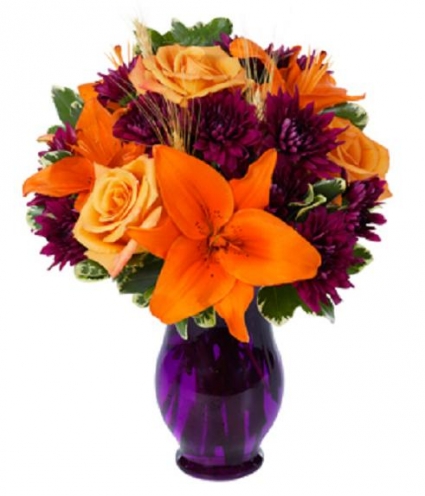 Fall Sunset Celebration  Vased Arrangement