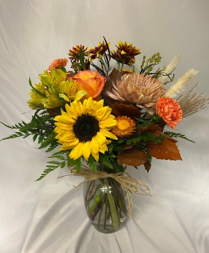 Fall Texture Adventure Vase Arrangement 