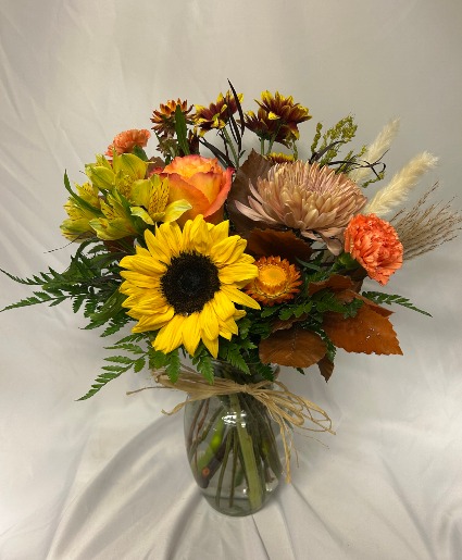 Fall Texture Adventure Vase Arrangement 