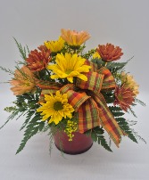 Fall Tin  Floral Bouquet