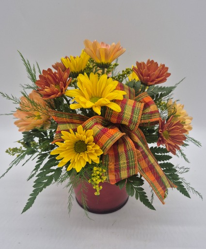 Fall Tin  Floral Bouquet