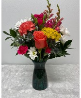 Fall Vibes Colored Vibe Glass Vase