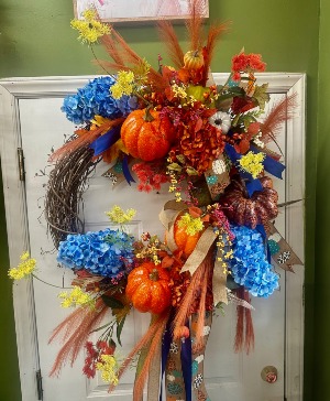 FALL VIBES DOOR WREATH SILK