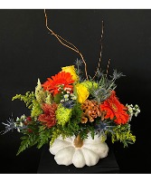 Fall Wishes White Pumpkin White Ceramic Pumpkin