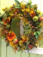 Fall Wreath Dried and Silk wreath
