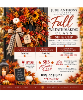 Fall Wreath Making Class  Sip & Clip