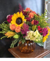 Falling for You Fresh Vased Arrangement