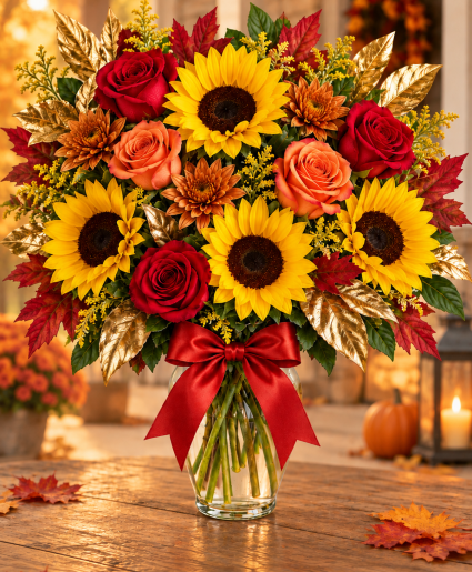 Falling for You in Gold Call Us for Faster Service & Daily Specials: (915) 303-8500 Text Us to Order Anytime: (915) 505-3708 Your trusted source for Flowers & Delivery in El Paso TX 
