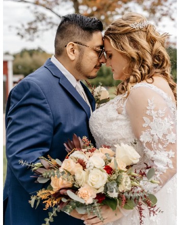 Falling in Love Fall Bridal Bouquet in Stratford, CT | Dawn's Secret Garden