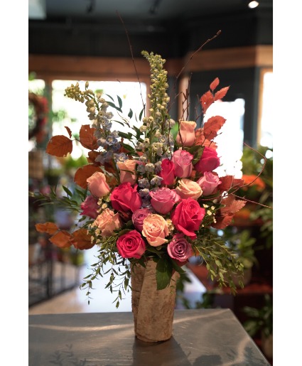 Falling Softly  Feminine Floral Arrangement