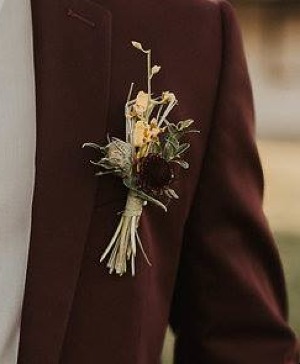 Fall's Muted Tones Boutonniere 