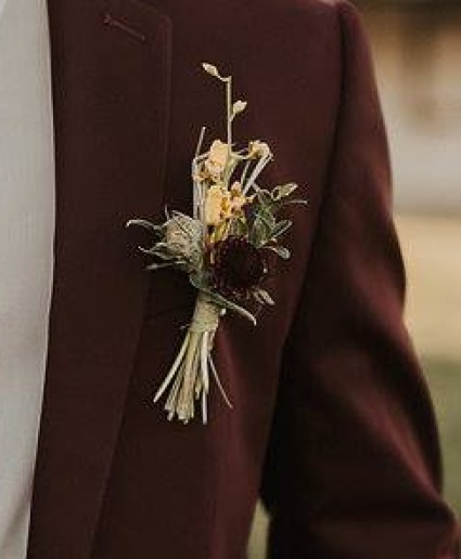 Fall's Muted Tones Boutonniere 