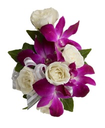 Fancy Orchids and Roses Prom Corsage