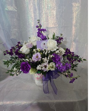 Fancy Plum showers Flower Arrangement