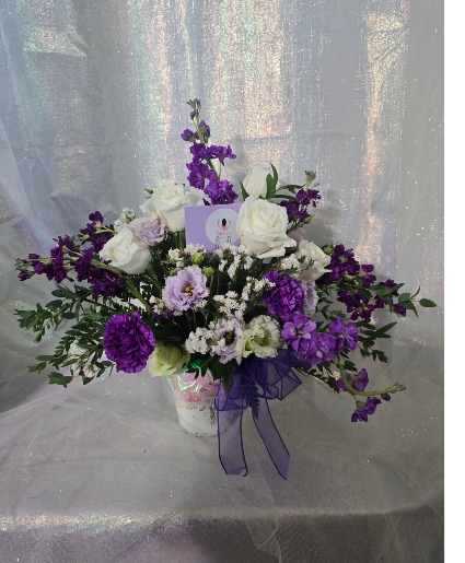 Fancy Plum showers Flower Arrangement