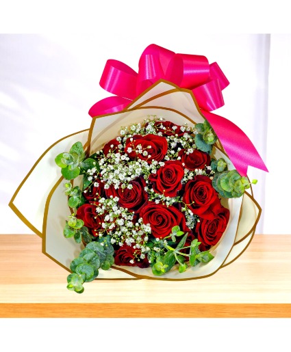 Fancy Wrapper Dozen! Wrapped Bouquet of Flowers