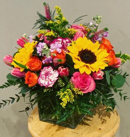 Fantastic Florals Cube Arrangement 