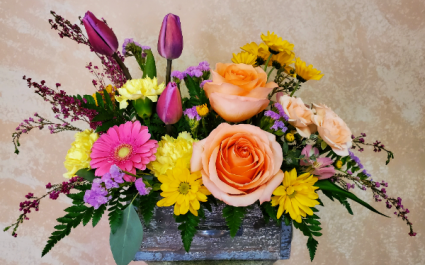 Farmhouse Blooming Drawer Arrangement