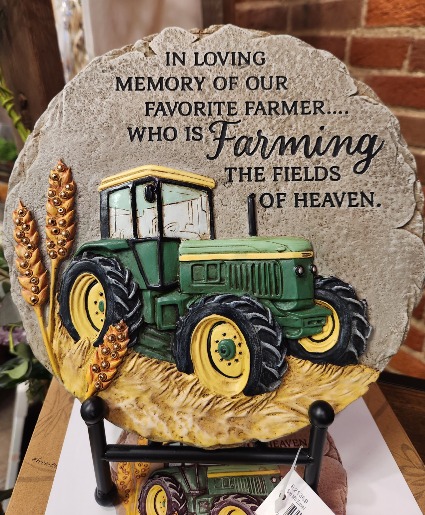 Farming Stone with Stand Memorial Gift