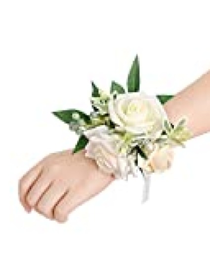 FAUX Corsage Large Cream Roses 