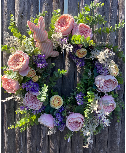 Faux Easter Wreath Pink Faux Wreath