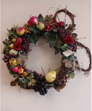 Faux Fruit  Wreath
