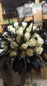 feathered bliss bridal bouquet