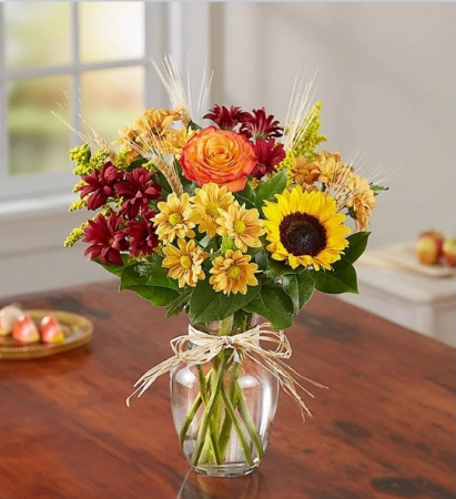Fields of Europe  Fall vase of flowers